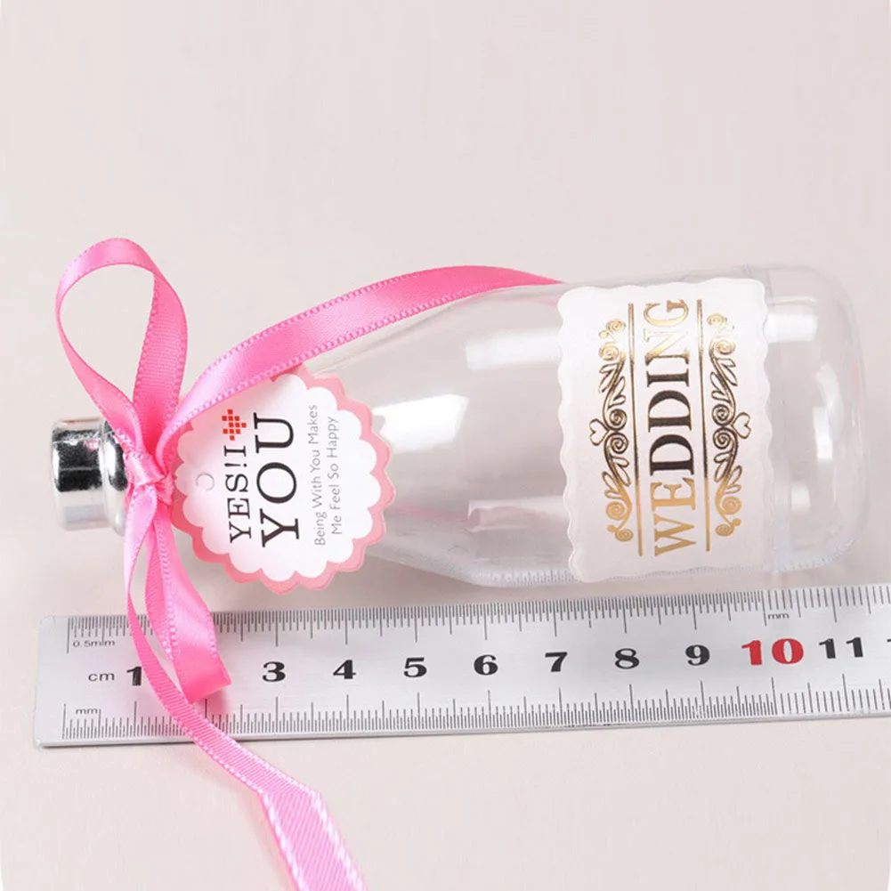 Rose Red Пластиковая коробка для конфет, индивидуальная бутылка для шампанского, маленькая Подарочная коробка для подарка на день рождения, банкета OCT998 - Цвет: Rose Red