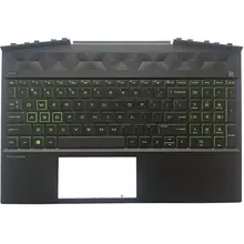 Nowy dla HP Pavilion 15-DK 15T-DK 15-DK0134TX TPN-C141 laptopa klawiatura amerykańska z górna obudowa do opierania dłoni podświetlenie L57593-001