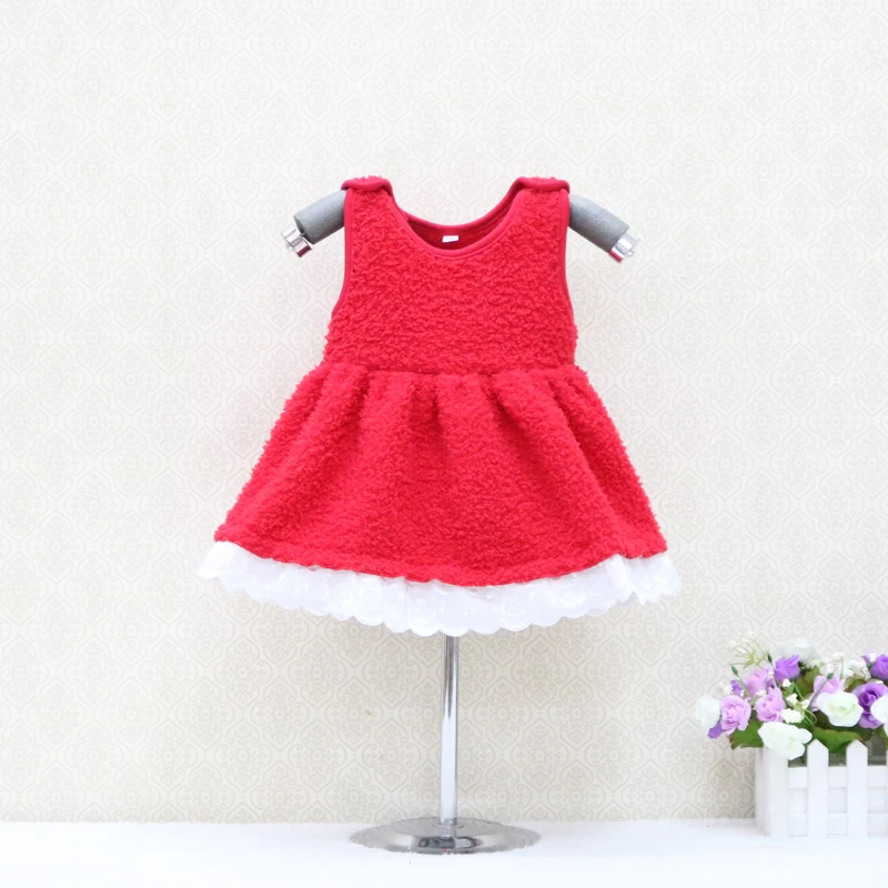 Детские теплые милые платья из кораллового флиса на осень и зиму, платье для девочек на осень и зиму - Цвет: Red