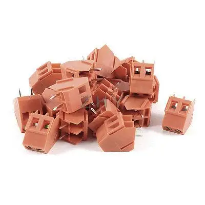 

20 Pcs 2Pin 5mm Pitch PCB Screw Mount Terminal Block Connector 300V 10A AWG22-12