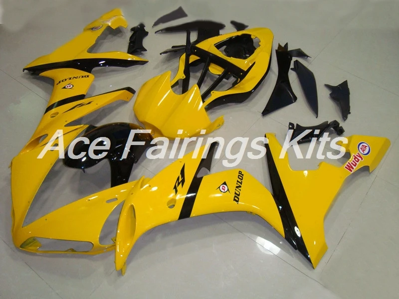 4 подарки инжектор ABS Полный Обтекатель подходит для Yamaha R1 2004 2005 2006 04 05 06 YZF R1 полный обтекатель комплект черный желтый