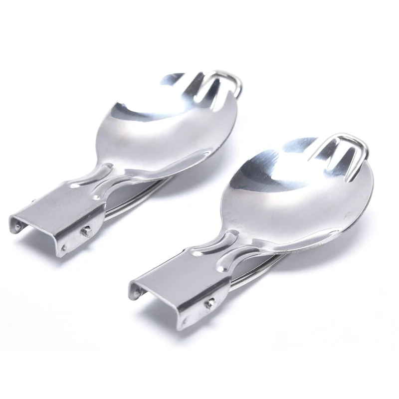 Agiferg 6x Cuillère Fourchette Couteau Ustensiles de Camping Randonnée Combo Spork Couverts de Voyage
