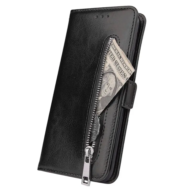 

Phone Cases PU Material Comfortably With Holder Card Slots Double Buckle Zipper Lanyard For IPhone 11 Pro Max