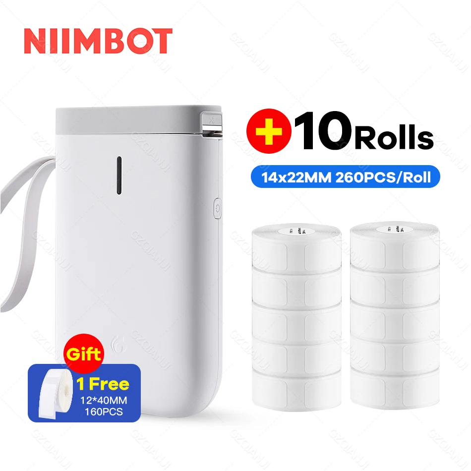 Niimbot D11 Label Printer Mini Wireless Sticker Printing Label Maker with 5 10 Roll White Paper Official Phone Price Tag Printer mini photo printer canon Printers