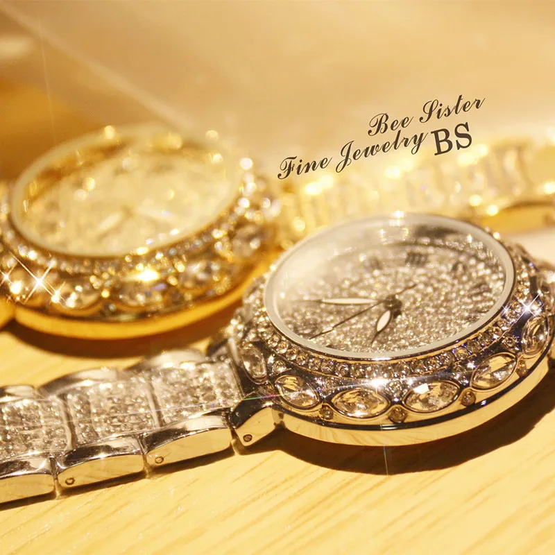 Модные женские кварцевые часы женские водонепроницаемые повседневные нарядные часы женские золотые наручные часы с кристаллами Рождественский подарок relogio feminino