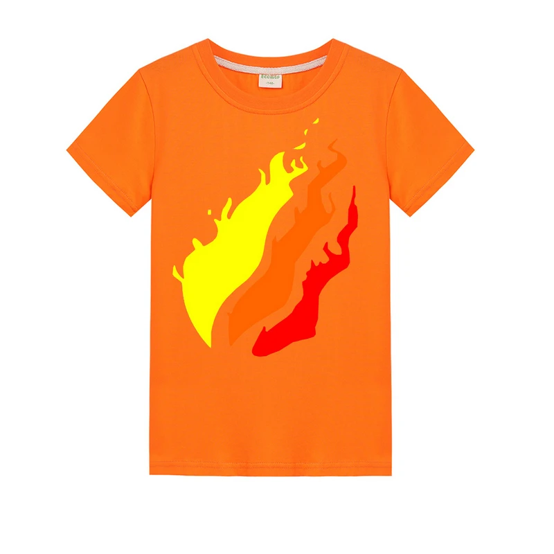 Children's Cartoon Alan Walker faded Prestonplayz boys and girls Spring and Autumn cotton long-sleeved sweater T-shirt clothing - Цвет: T1034Orange