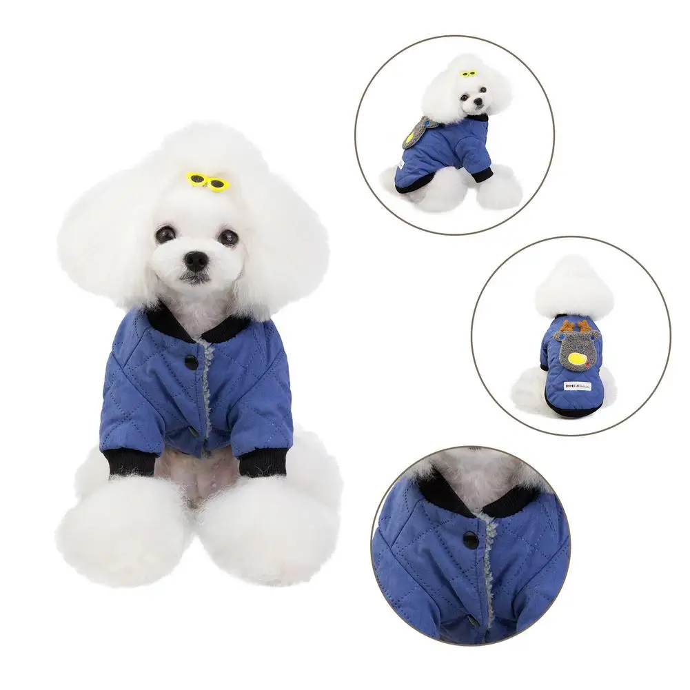 

Pet Clothes Dog Clothes New Autumn And Winter Pet Clothes Two-legged Cotton Jacket Fawn Cotton Jacket To Keep Warm