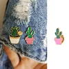 Green Fresh Brooches Cactus Potted Pins Enamel Badge Plants Metal Pin For Female Friends Shirt Lapel Pin High quality Jewelry ► Photo 2/6