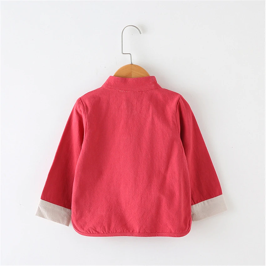 10Color New Kids Chinese Tang Suit Traditional Chinese Shirt Clothing for Baby Boys Flax Coat Kung Fu Outfit Top Pant Set