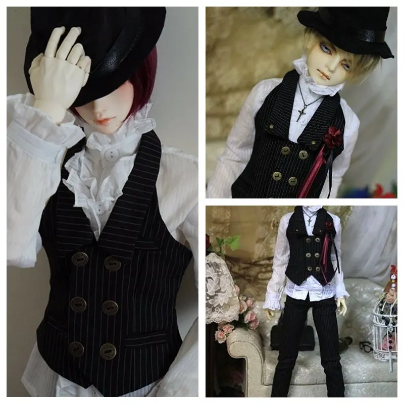 1/4 масштаб 1/3 Одежда для куклы BJD джаз костюм жилет + брюки рубашка шляпа BJD/SD