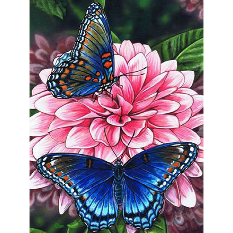 rhinestone diamond dotz 5d Diy Custom Diamond Dainting Butterfly Pattern Circular Mosaic Landscape Diamond Embroidery Picture Home Decoration Gift 5D DIY Diamond Painting best of sale 5D DIY Diamond Painting