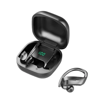 

True Wireless Bluetooth Headset With Digital Display Charging Box Hanging Ear Design Wireless Earphones