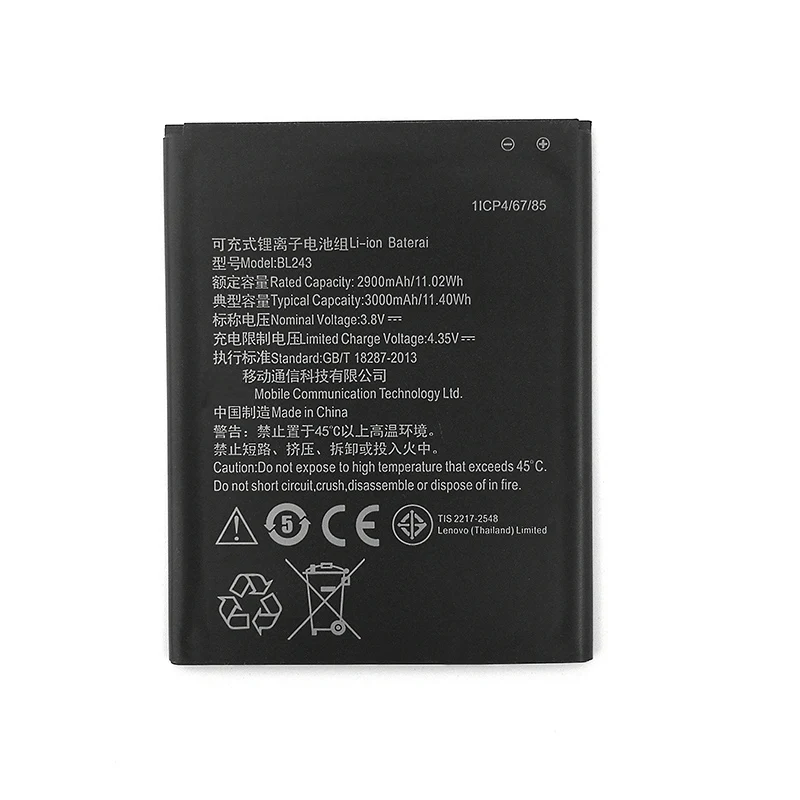 BL243 2900mAh аккумулятор для lenovo K3 Note K50-T5 A7000 A5500 A5600 A7600 продукт высокого качества батареи