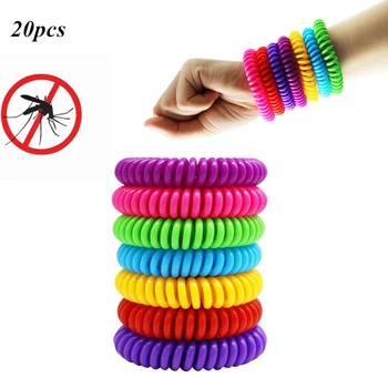 

Anti Mosquito Bracelet Outdoor Indoor Silicone Spiral Wrist Band Mosquito Repellent Bracelet For Children Pest Control 20pcs