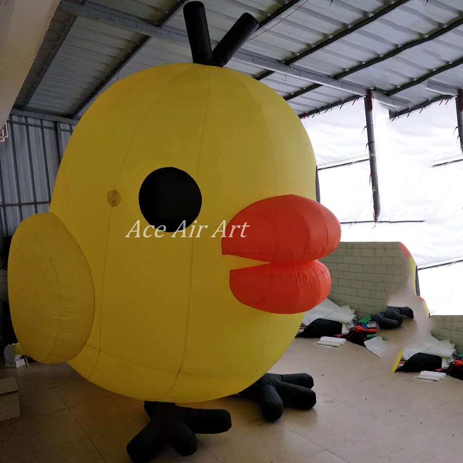 3 м высотой прекрасная желтая надувная курица для рекламы или рекламного