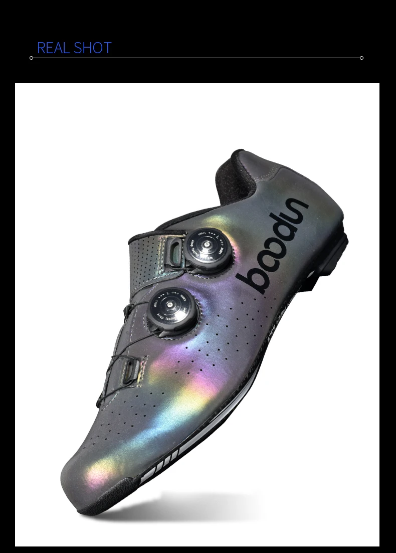 BOODUN 2020 new colorful luminous carbon fiber cycling shoes outdoor men women professional cycling enthusiast road bike shoes