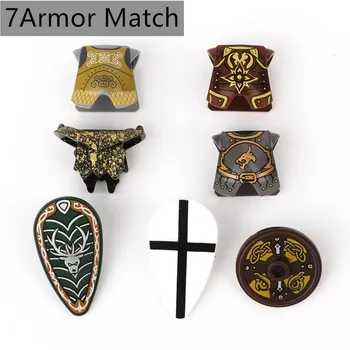 

Medieval Knight military bricks armor shield Mini bricks kids toys