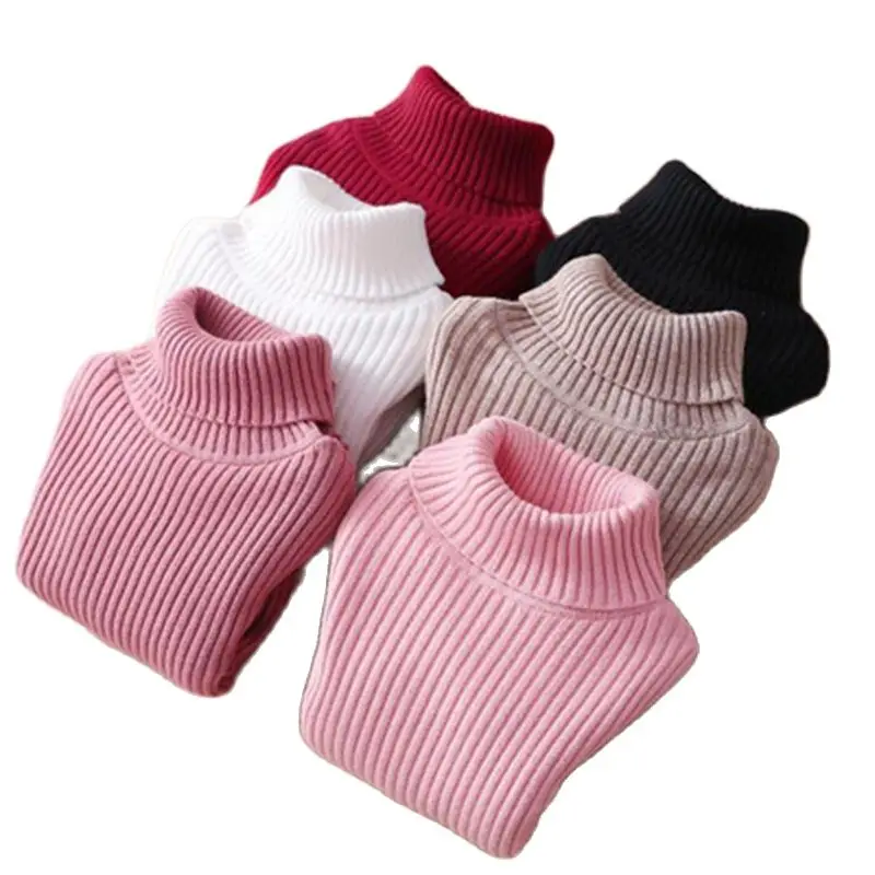 2022 Ins New Fashion Children Sweaters Knit Sweaters Fashion Girls Boys Turtleneck Knit Sweater ATS02