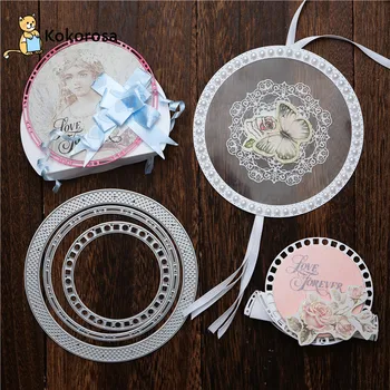 

Kokorosa Layer Circle Metal Cutting Die Frame DIY Etching Die New 2020 Crafts Paper Card Making Scrapbook Stamping Template