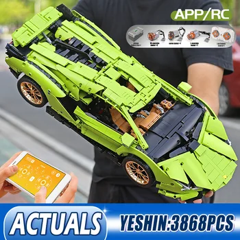 

Yeshin Technic Car Compatible With 42115 Lamborghinis Sián FKP 37 Motor Car Model Building Blocks Bricks Kids Christmas Gifts
