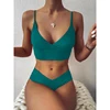 2022 Sexy Solid Swimsuit Women Bikini Push Up Swimwear Vest Bikini Set Brazilian Bathing Suit Two Piece Swim Suit Female ► Photo 2/6