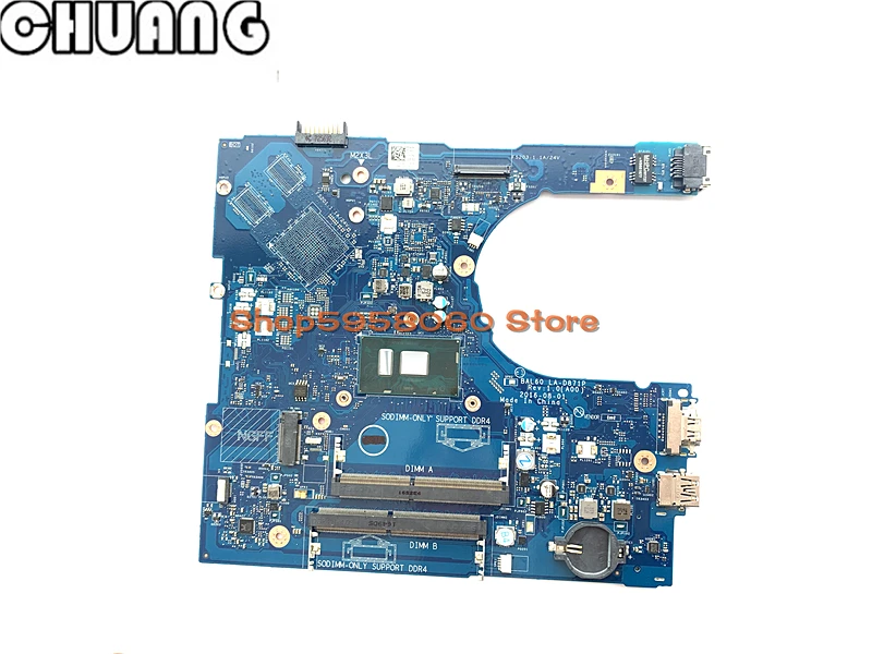 Для DELL Inspiron 5566 материнская плата i7-7500U процессор J0F4J 0J0F4J BAL60 LA-D871P 100% протестирована