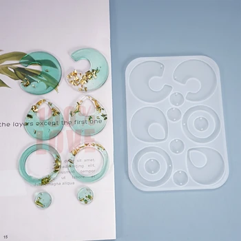 

3PCS Earring Resin Molds Silicone Resin Casting Molds Epoxy Molds Eardrop DIY Making Tool for Earring Pendant Jewelry Accessory
