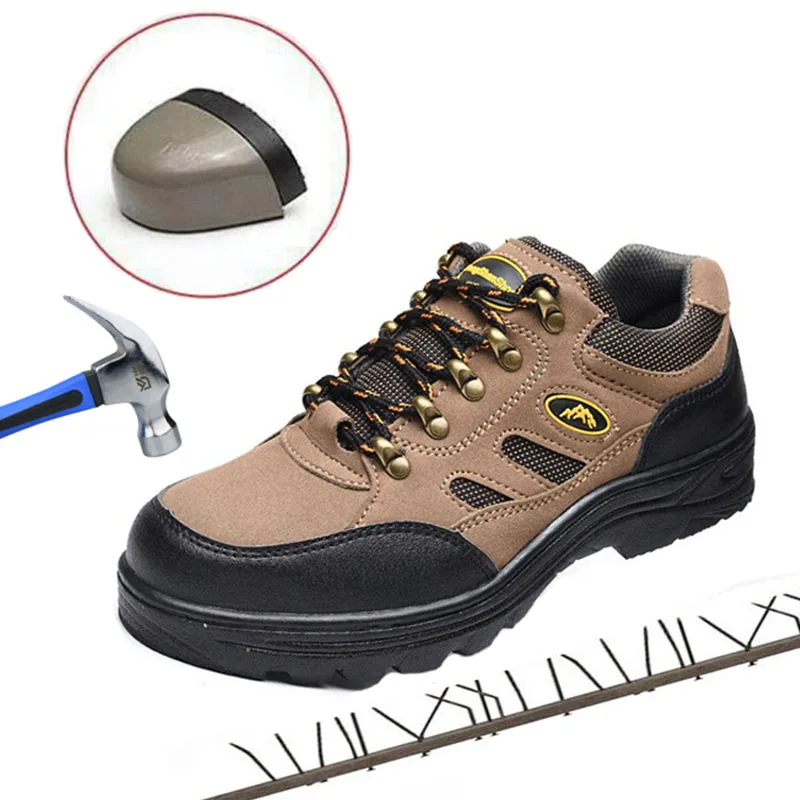 

Breathable Anti-smash Anti-puncture Mountaineering Style Safety Work Shoes Construction Steel Toe Cap Protective Work Shoes