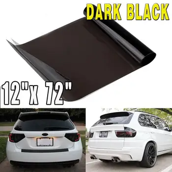 

Auto Car Gloss Headlight Taillight Fog Light PVC Dark Tint Film Sheet Black Smoke Fog Light Headlight Taillight Film Car Styling
