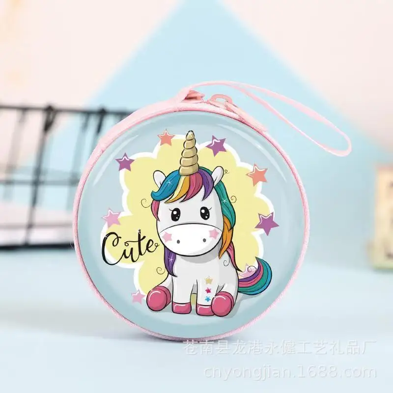 Новинка Женская мини сумка Kawaii мультяшный единорог кошелек для монет милый