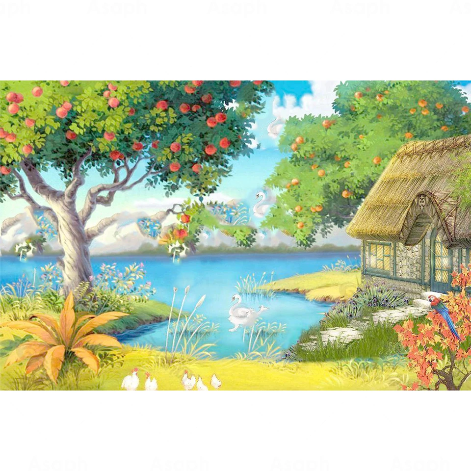 Nature Scenery Village Landscape 5D Diy Full Square and Round Diamond Painting Embroidery Cross Stitch Kit Wall Art Home Decor