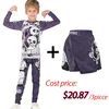 Kids MMA Rashguard BJJ GI T-shirt +Pants Jiu Jusit Tight Trousers Muay Thai Shorts 3Pcs/Set Children MMA Compression Sportsuits 5