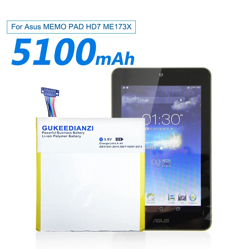 GUKEEDIANZI C11P1304 5100 мАч аккумулятор планшетных ПК для Asus MEMO PAD HD 7 ME173X HD7 ME173 K00B Замена литий-ионных батарей