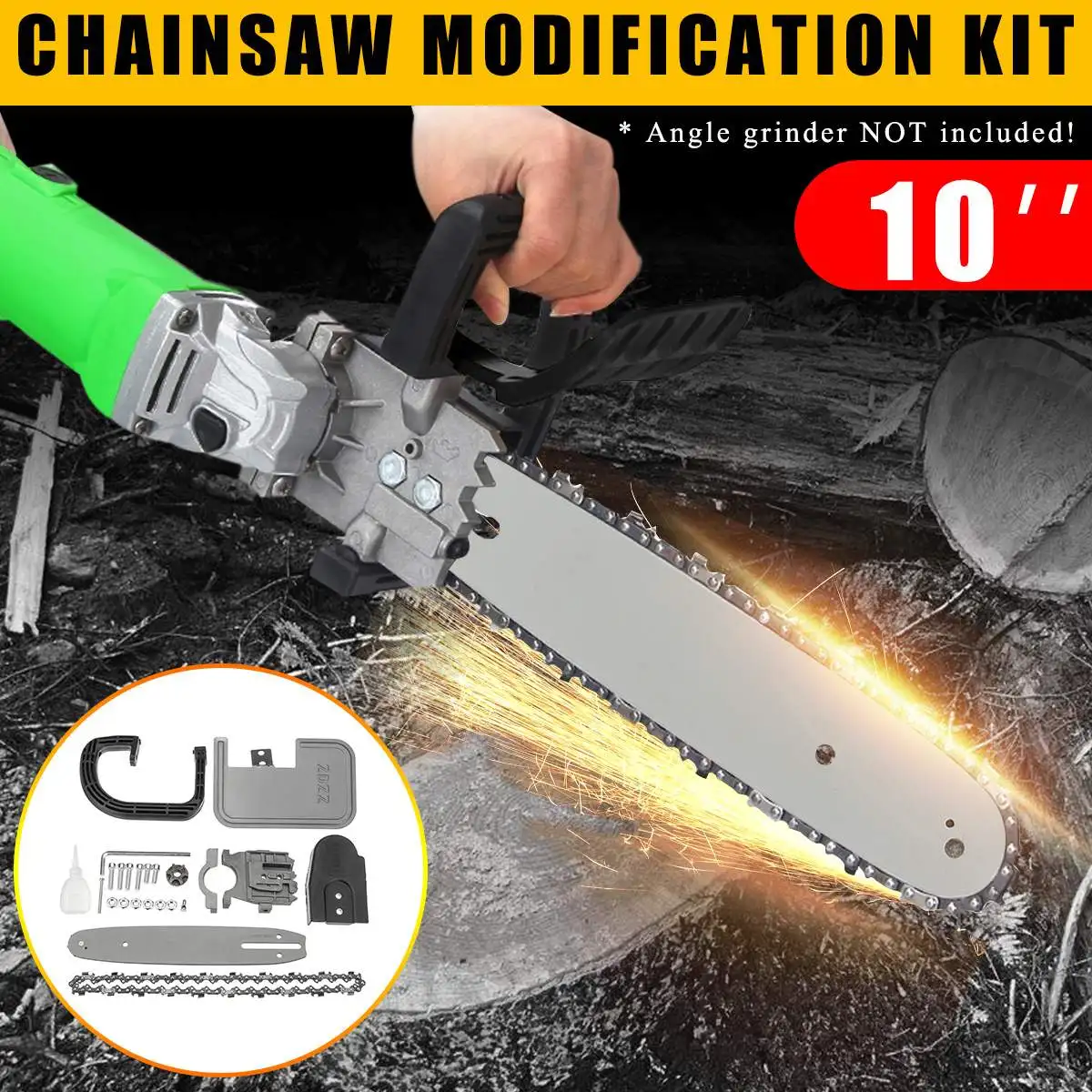 10 дюймов 33 см DIY кронштейн для бензопилы изменен 100 125 150 Угловая шлифовальная