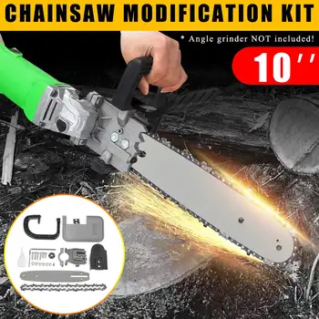 

10 Inch 33cm DIY Chainsaw Bracket Changed 100 125 150 Angle Grinder Into Chain Saw for Electric Saw Parts Woodworking Tool