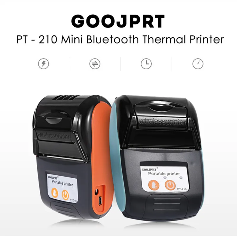 Новый GOOJPRT PT 210 58 мм Bluetooth термальный принтер портативная беспроводная Чековая