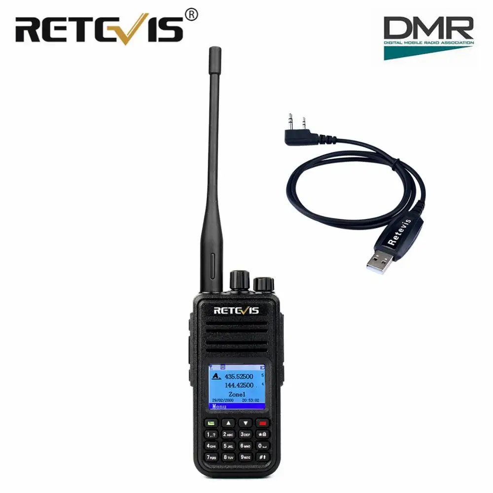 Retevis RT82 DMR GPS 2Way WalkieTalkie UHF//VHF+Earpiece+Speaker Mic+Accessories