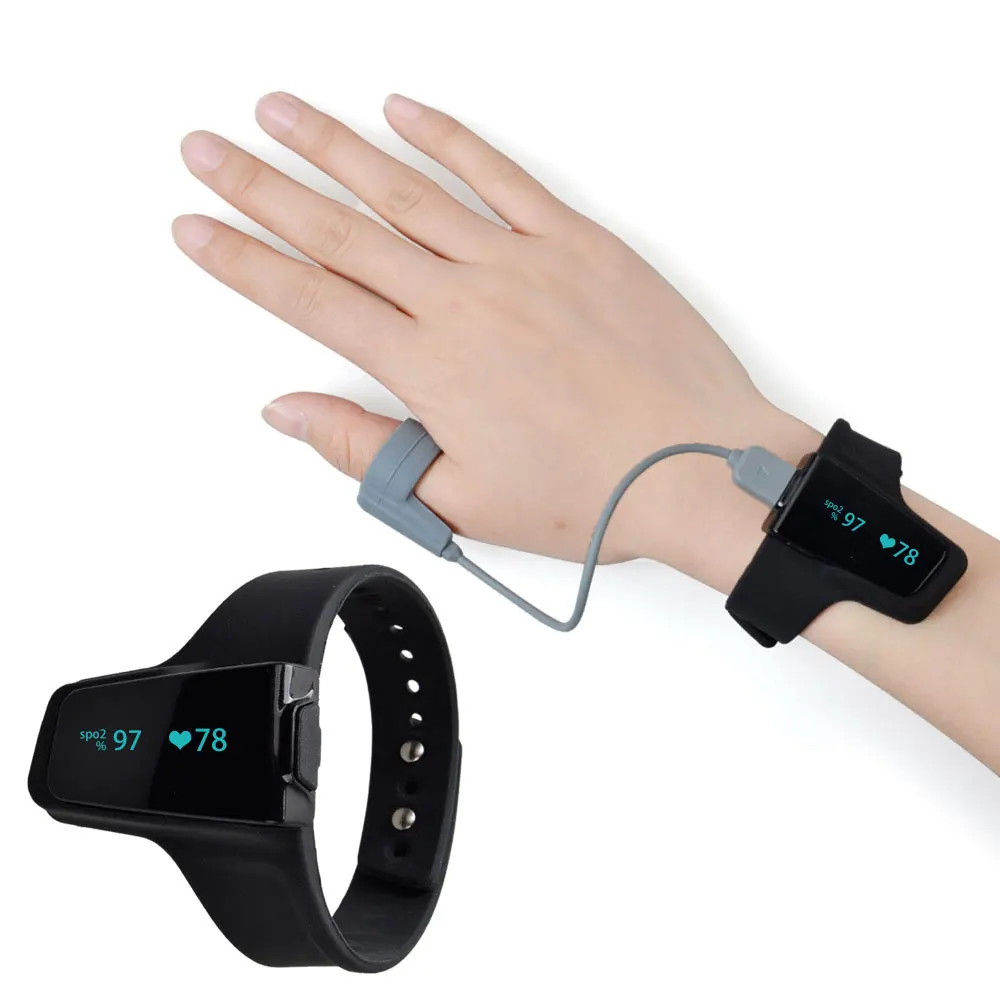 

Pulse Oximeter Watch Bluetooth Smart Wrist Portable OLED Sleep Apnea Monitor Insomnia Heart Beat Finger Detector