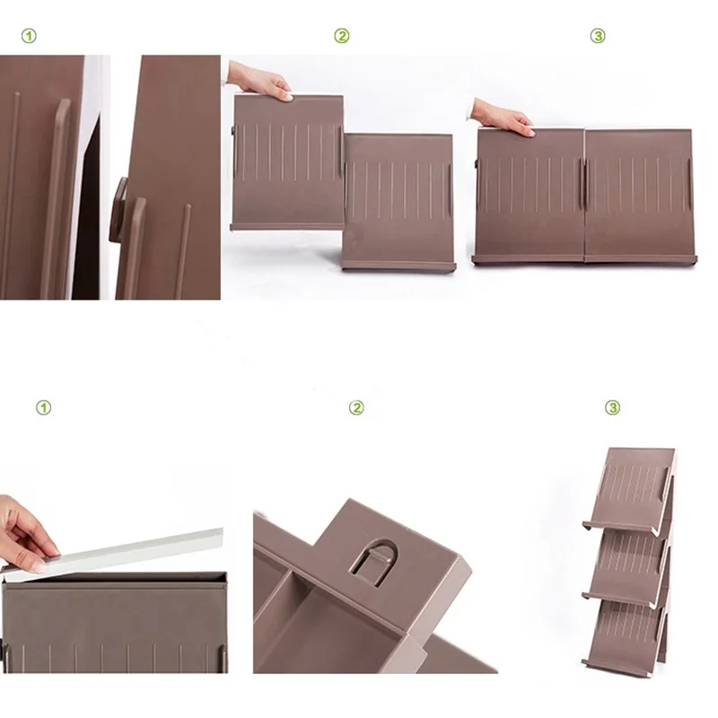 Plastic Creative Shoe Rack Storage Holders Organizer Space Saving Storage Reliable Wall Or Hung Adjustable 25.2*22.5*17.5cm