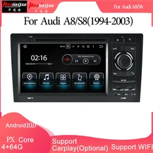 Android 10 Auto Multimedia Dvd Stereo Radio Gps Navigatie Carplay Auto Voor Audi A8/S8(1994-2003) 2din