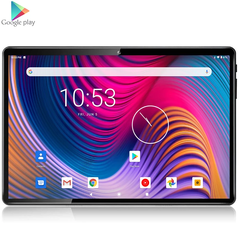 US $83.95 New Tablet Pc 101 inch 6G128GB Android 90 Tablets Google Play Dual SIM 4G Phone Call GPS WiFi Bluetooth Tempered Glass