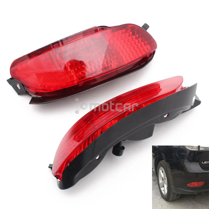 FLYPIG Pair LED Car Rear Bumper Reflector Fog Lights Tail Brake Lamps for Lexus RX350 RX330 RX400H 2004-2009 