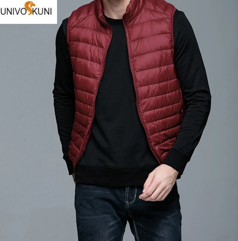 

Spring Man Duck Down Vest Ultra Light Jackets Men Fashion Sleeveless Outerwear Coat Autumn Winter Coat H580