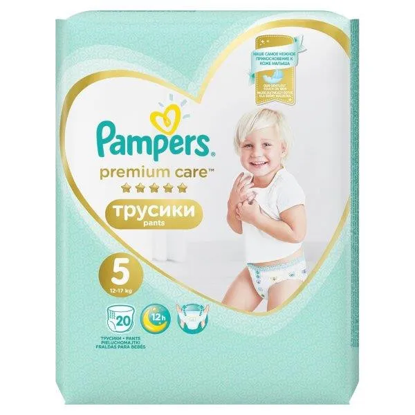 Трусики Junior Premium Care Pampers, размер 5,(12-17 кг), 20 шт