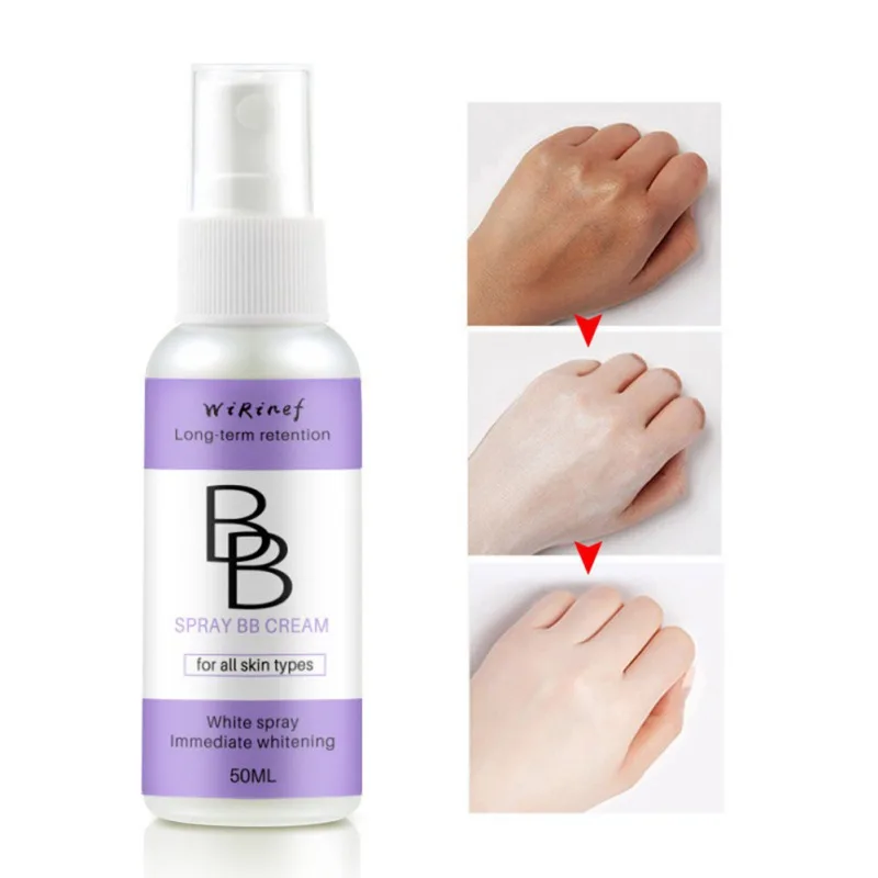 NEW Arrival 50ML BB Cream Spray Face Care Foundation Base BB Cream Makeup Brightening Concealer Cream Whitening Spray Cosmetic