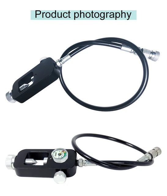 8mm Scuba Adapter - Large To Small Bottle Converter For Diving (0.5L/1.0L, Quick Connect, 6061 Aluminum)