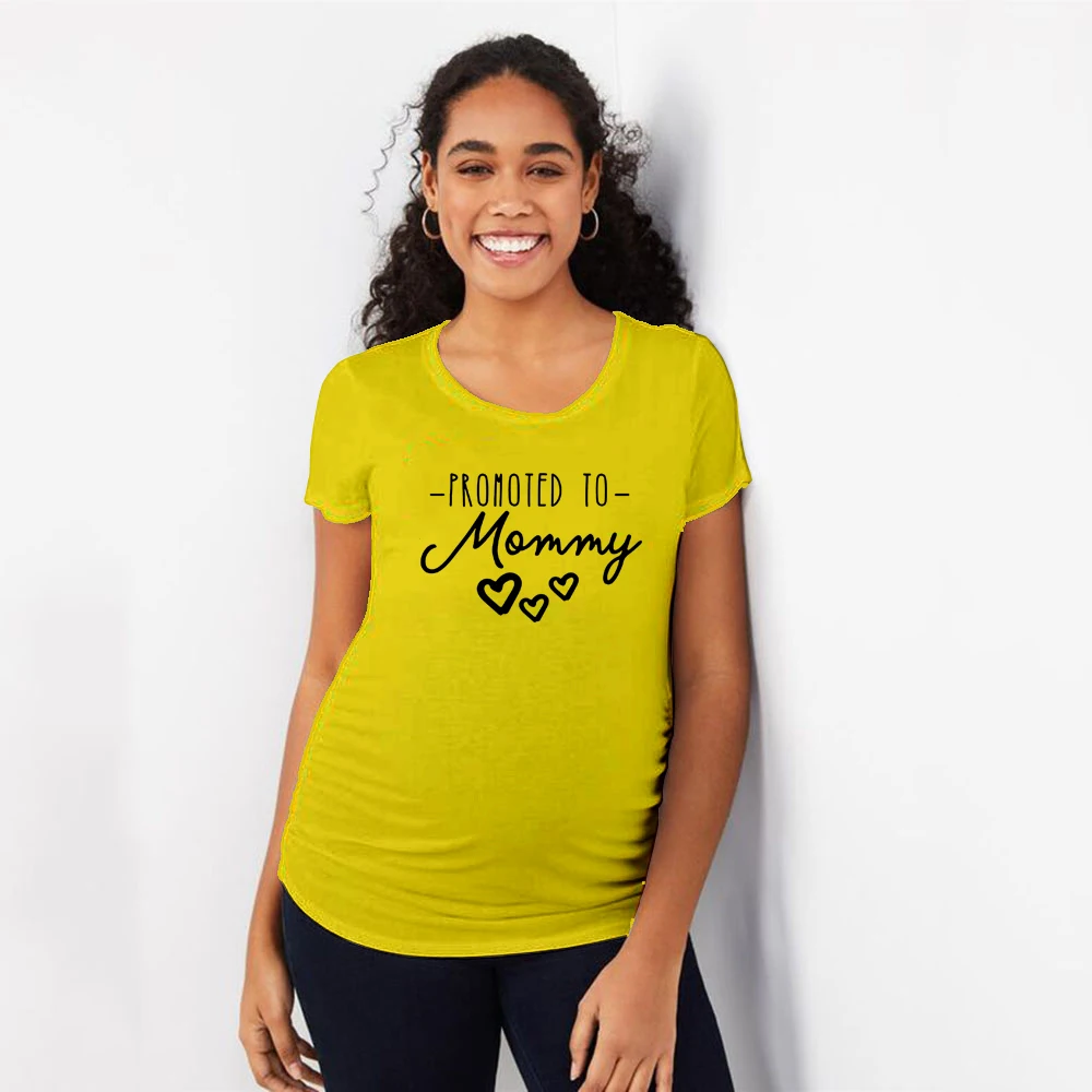 Повышен до Мамы Рубашка объявление беременности рубашка Беременность открывает новые футболки для мамы и рисунком оленя, подарок объявить детского дня рождения Одежда - Цвет: P424-YSTYE-