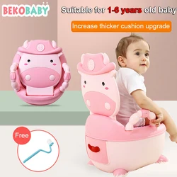 Bebê potty toalete das crianças pote do bebê potty treinamento assento de toalete crianças potty cadeira de viagem assento de toalete portátil encosto bonito potes