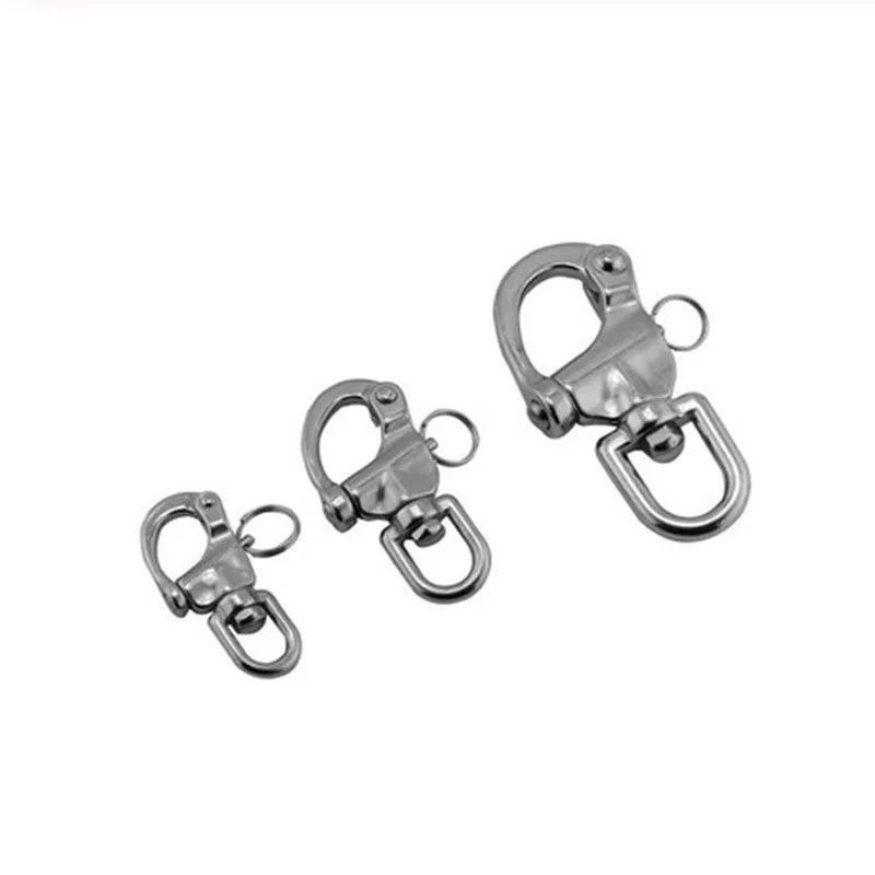 2 x Swivel Snap Shackle Stainless Steel 90mm 316 Grade Yacht Boat Marine Shackle 