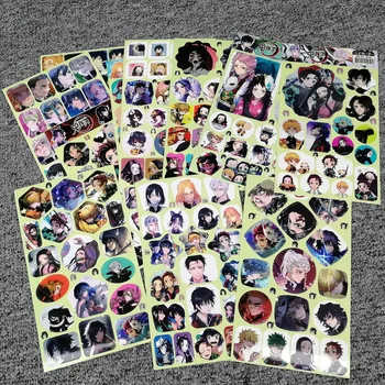 

12set/lot Demon Slayer: Kimetsu no Yaiba Stickers Toy All Figures HD Fashion DIY Self Adhesive Hand Tear Paper Sticker Toys